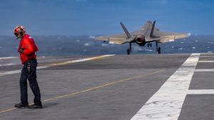 The U.S. military shot down an Iranian drone on Tuesday after it approached the USS Abraham Lincoln in the Arabian Sea, underscoring rising tensions between Washington and Tehran. A U.S. Central Command statement said an F-35C fighter jet downed an Iranian Shahed-139 drone after it “unnecessarily maneuvered” toward the aircraft carrier while U.S. forces were operating in international waters.
