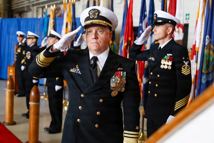 Vice Admiral Richard Seif assumes command of U.S. Submarine Forces at Naval Station Norfolk ceremony