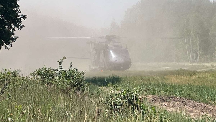 Bundeswehr’s NH90 helicopters support firefighting operation