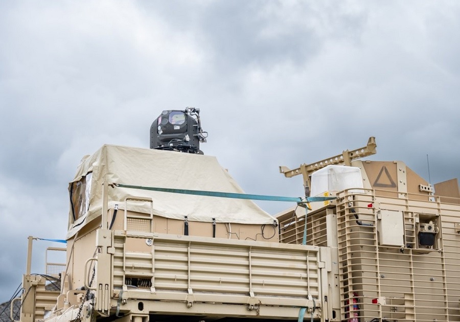 Counter drone laser using Cambridge Pixel software is trialled on a British Army vehicle