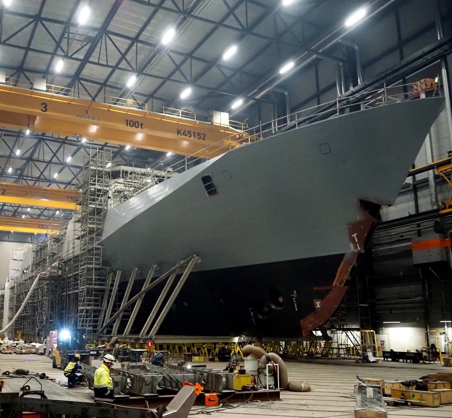 Finland’s first Pohjanmaa-class corvette reaches key construction milestone