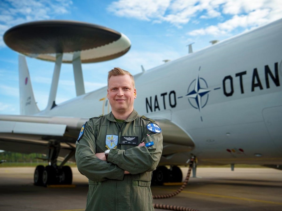 First Finnish airman joins NATO AWACS mission, marking new milestone in Alliance integration