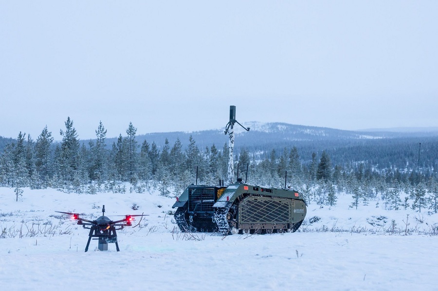 Milrem Robotics integrates Saab’s Sirius Compact sensor with THeMIS UGV during Arctic Strike 2025