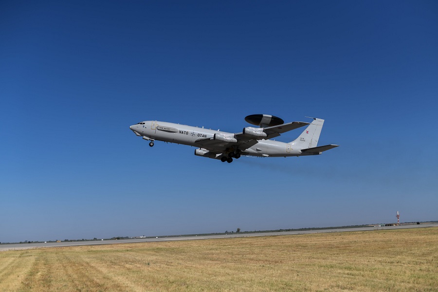 NATO AWACS provides airborne command and control for readiness training