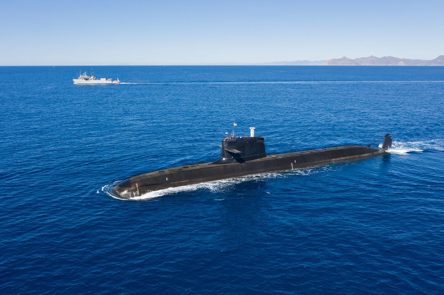 Navantia: the S-81 submarine Isaac Peral sails at the maximum operational depth