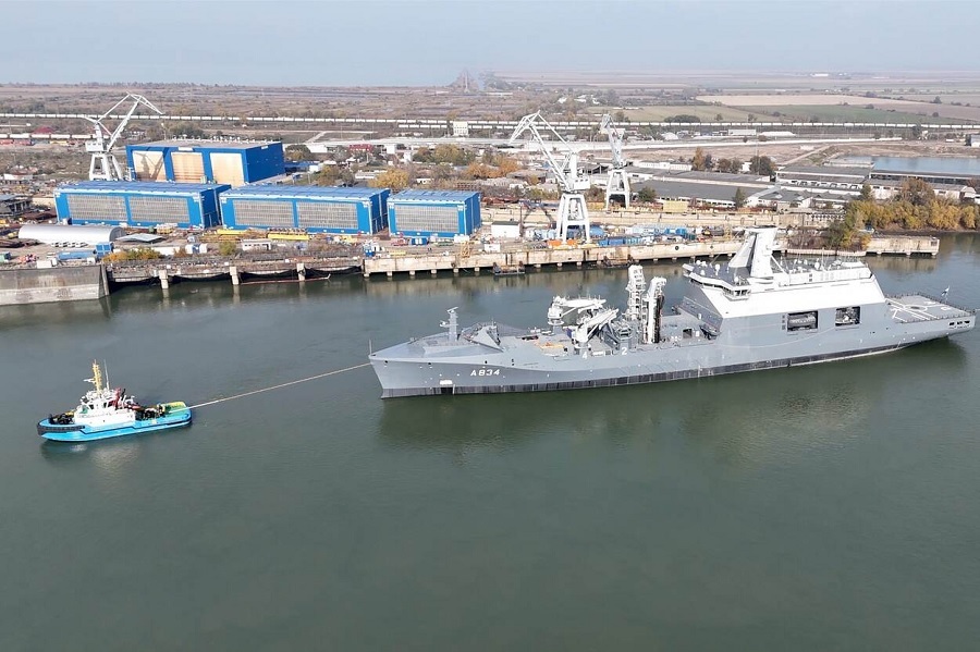 New Dutch Combat Support Ship built by Damen in Romania begins sea trials