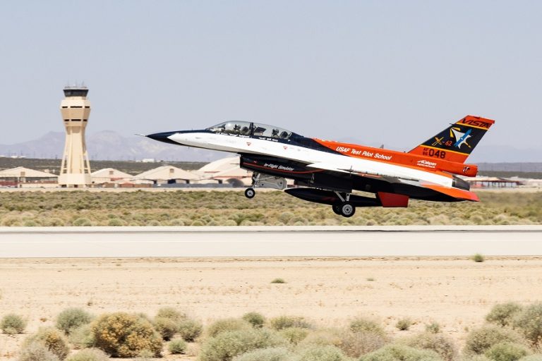 Lockheed Martin Skunk Works joined the U.S. Air Force Test Pilot School and other government and industry partners in hosting U.S. Secretary of the Air Force Frank Kendall to fly in the X-62A Variable In-flight Simulation Test Aircraft (VISTA)
