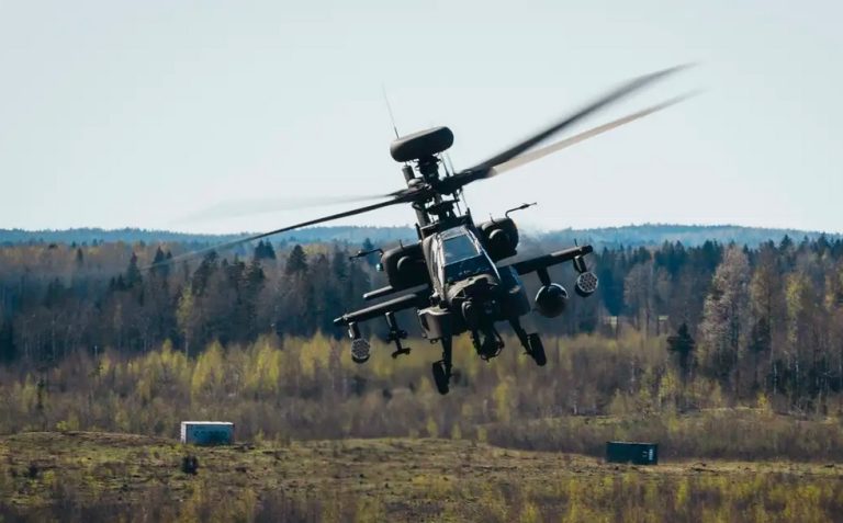 The UK Ministry of Defence has announced the arrival of three additional Boeing AH-64E Apache attack helicopters