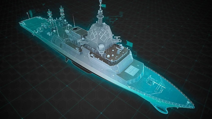 Hunter frigate bow structure completed after intensive weld operation at Osborne Naval Shipyard milestone