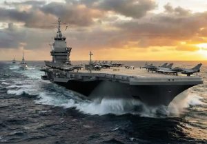 French President Emmanuel Macron has announced that France’s next-generation nuclear-powered aircraft carrier will be named “France Libre.” The naming ceremony took place on 18 March 2026 at the Naval Group shipyard near Nantes.
