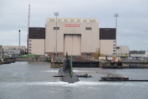HMS Agamemnon nuclear-powered submarine conducts successful first trim dive at BAE Systems Barrow