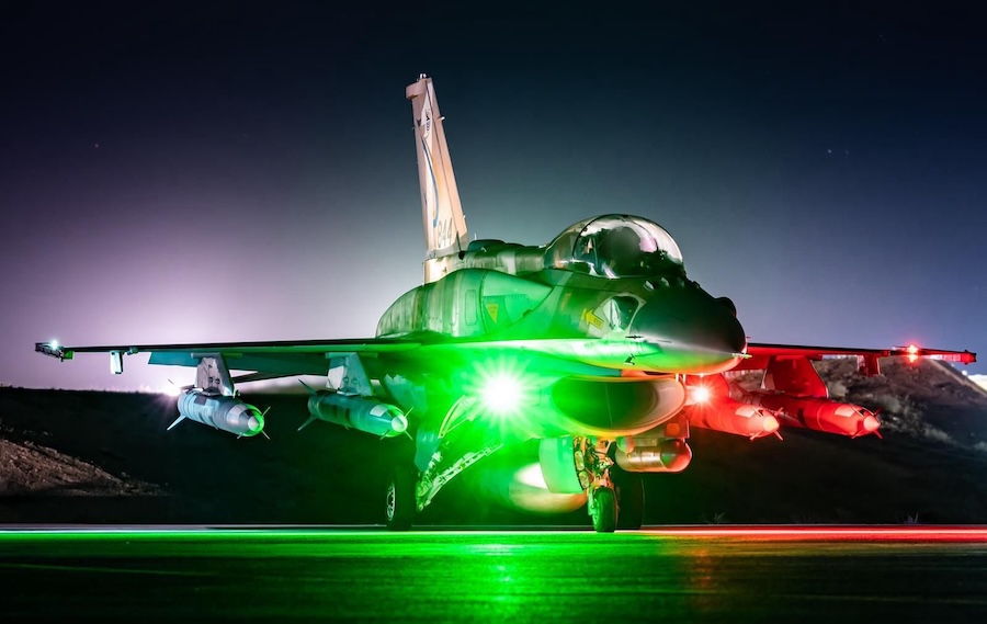 Israeli Air Force image shows F-16I Sufa fighter armed with four RAMPAGE stand-off missiles