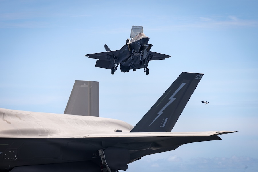 RAF F-35B fighter jets intercept Iranian drones over Jordan in first combat air-to-air use, UK Ministry of Defence says