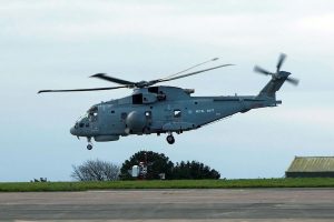 A Royal Navy Merlin airborne surveillance and control helicopter has arrived in Cyprus to strengthen the protection of United Kingdom military forces. The aircraft will operate from RAF Akrotiri to support air defence efforts in the region.