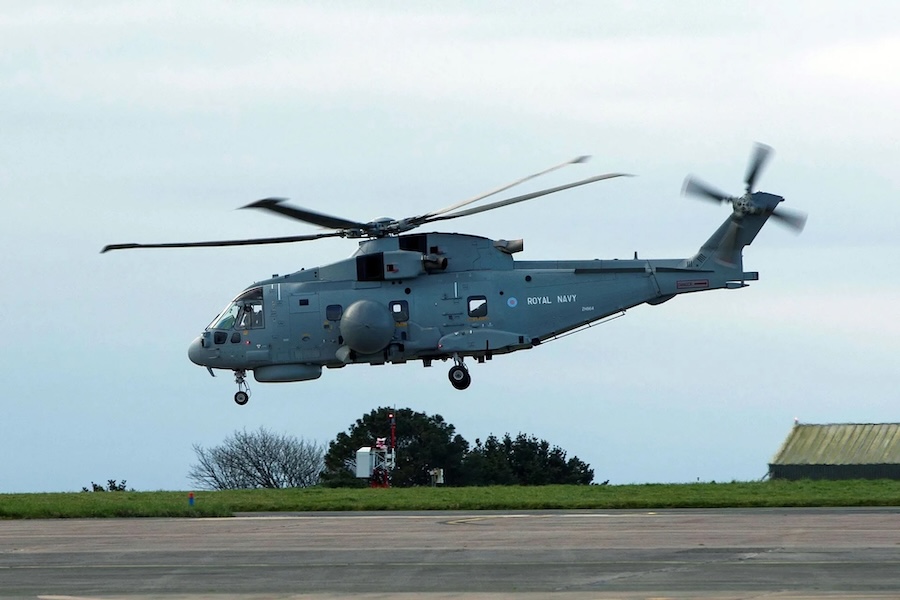 Royal Navy deploys Merlin Crowsnest helicopter to Cyprus to strengthen aerial defence at RAF Akrotiri base