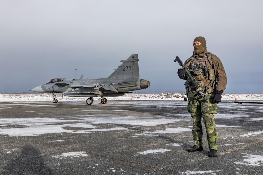 Swedish Gripen fighters lead NATO air defence mission over Iceland during Arctic Sentry