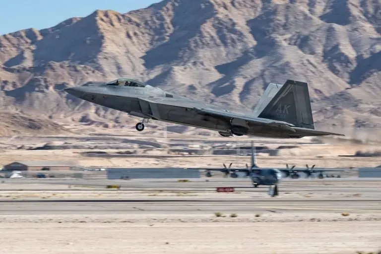 The U.S. Air Force has deployed F-22 Raptor air superiority fighters and aerial refueling tankers to Israel as the Trump administration weighs potential air operations against Iran. Additional F-35 Lightning II and F-15E Strike Eagle aircraft arrived Feb. 26 at RAF Lakenheath in England