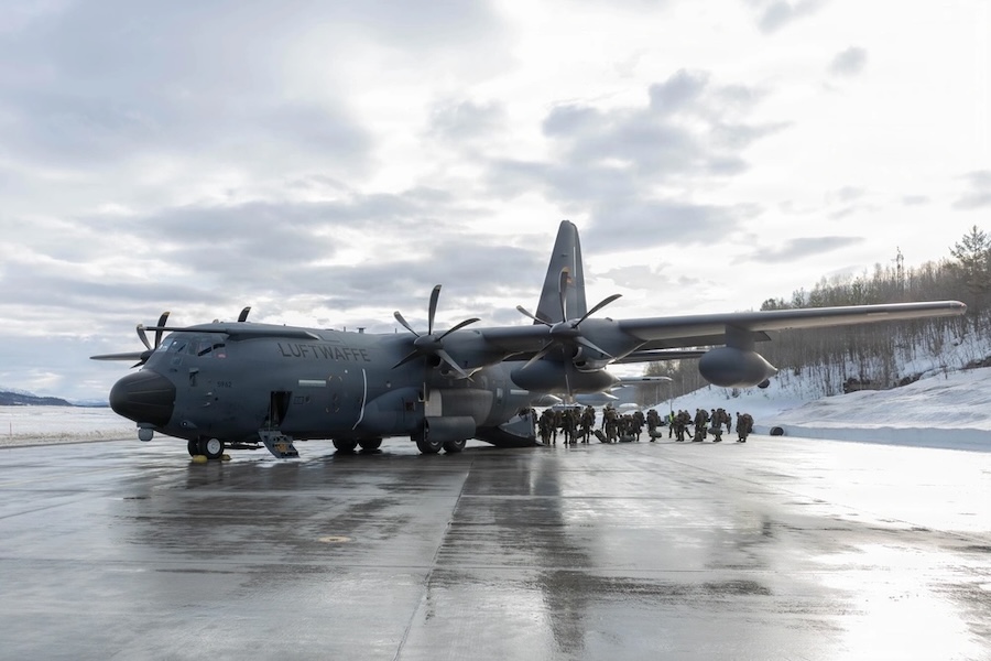 U.S. Marines airlifted across Arctic by Franco-German squadron in first NATO operation during Cold Response exercise