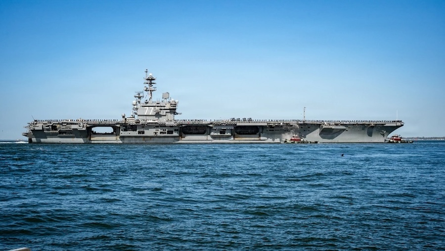 USS George H.W. Bush deploys with Carrier Strike Group as U.S. Navy reinforces presence in ongoing Middle East operations