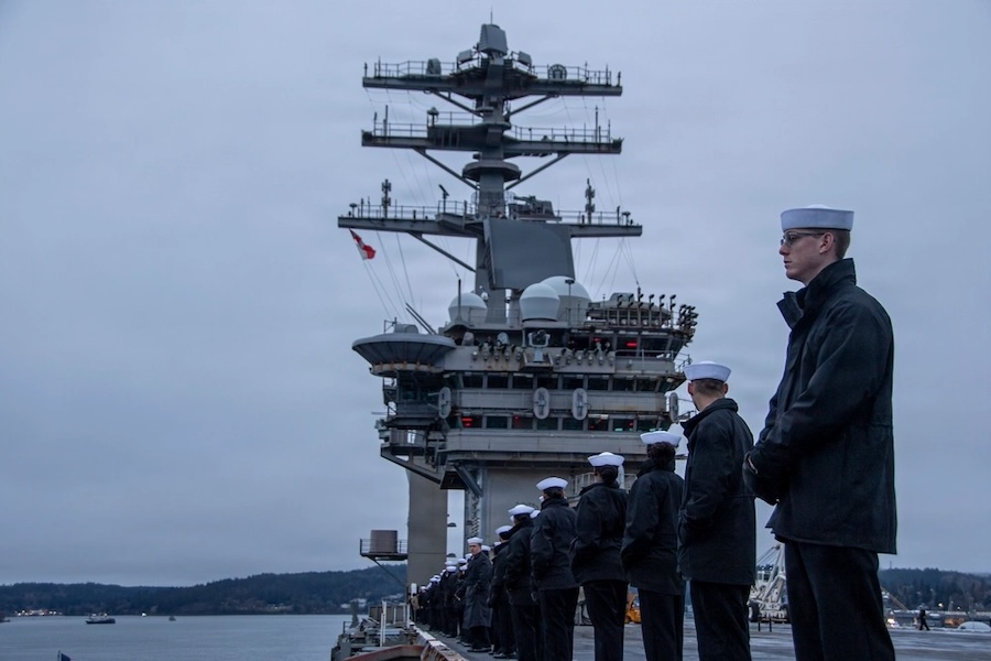 USS Nimitz aircraft carrier departs Naval Base Kitsap for final time ahead of homeport shift to Norfolk