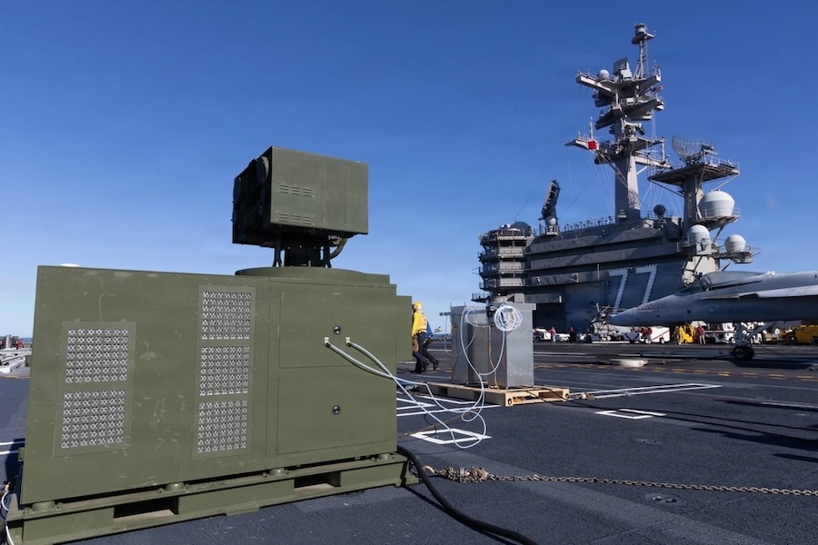 AeroVironment demonstrates LOCUST laser weapon system aboard USS George H.W. Bush in joint live-fire test