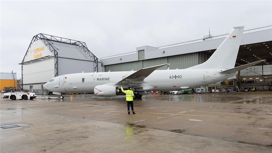 German Navy’s P-8A Poseidon aircraft undergo first maintenance checks by Lufthansa Technik in Hamburg facility