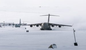 A Royal Air Force C-17A Globemaster has landed at Canadian Forces Station (CFS) Alert, situated 1,100 miles inside the Arctic Circle on the northern tip of Canada. The mission marked the first time the RAF has joined the Royal Canadian Air Force (RCAF) on Exercise Polar Puma, part of Operation Boxtop, to resupply the most northerly permanently inhabited settlement on Earth.