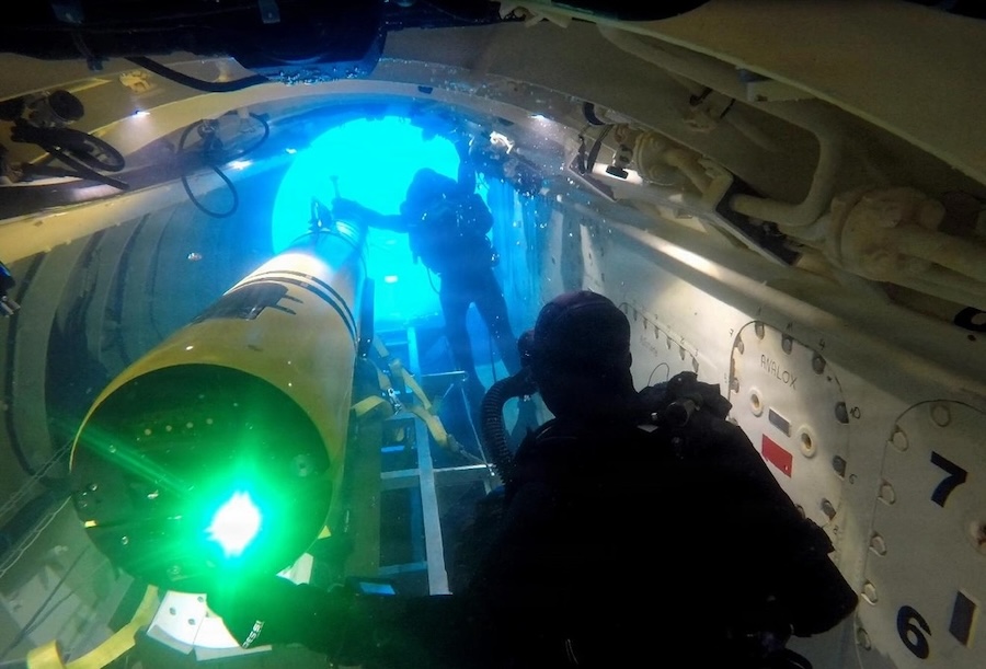 U.S. and French navies launch Razorback UUV from Suffren-class submarine in joint undersea capability demonstration