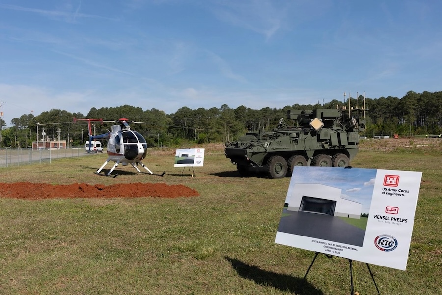 U.S. Army breaks ground on largest electromagnetic testing facility at Redstone Arsenal to support advanced aviation and systems testing