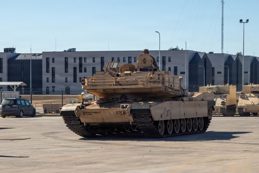 U.S. Army provides Abrams tank familiarization to German forces during joint training in Lithuania