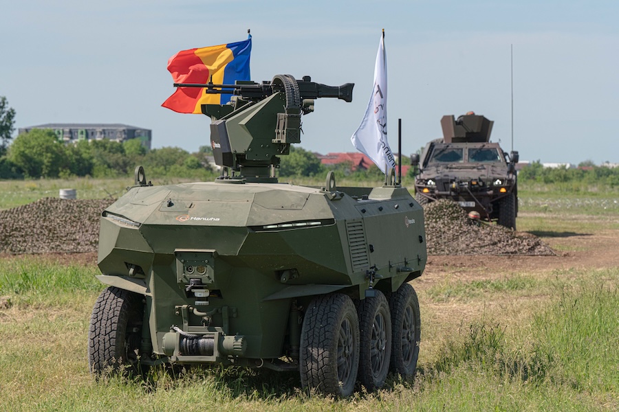 Hanwha Aerospace and Milrem Robotics partner on Romanian unmanned ground vehicle programme at BSDA 2026