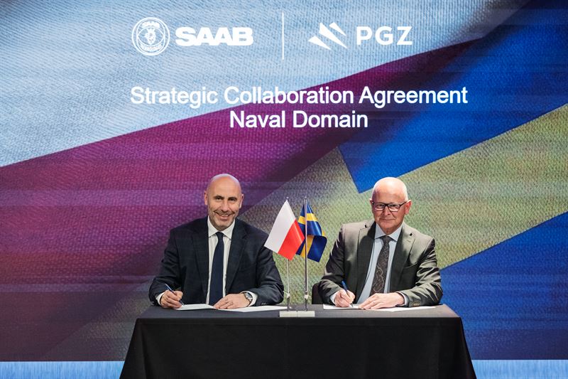 Saab and PGZ sign strategic naval cooperation agreement covering submarines, surface vessels and underwater systems