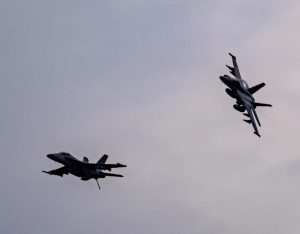 Two U.S. Navy EA-18G Growler electronic attack jets crash after collision during Idaho air show