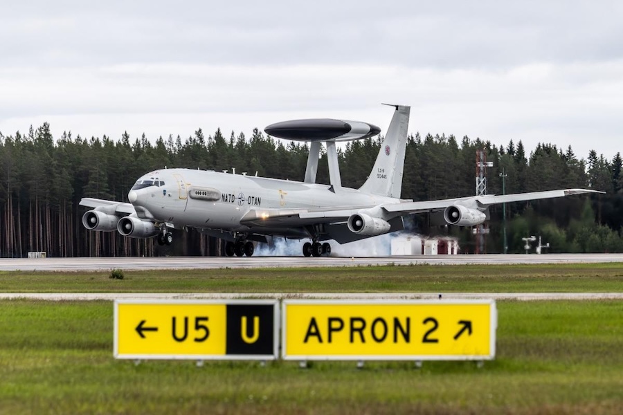 NATO AWACS makes first landing in Sweden during Ramstein Flag 2026 command-and-control operations