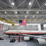 The U.S. Air Force’s VC-25B Bridge aircraft has arrived at the Presidential Airlift Group at Joint Base Andrews. The aircraft will begin initial commissioning flights after delivery of a secure, modified executive platform.
