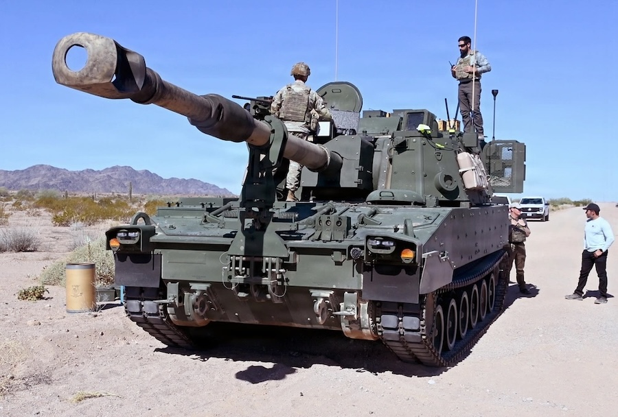 U.S. Army Yuma Proving Ground is conducting developmental testing of a low-profile Common Remotely Operated Weapons Station for integration on the M109A7 Paladin self-propelled howitzer. The testing also covers the M992A3 Carrier Ammunition Tracked vehicle and is intended to assess how the system performs on those platforms.