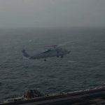 A U.S. Navy search and rescue helicopter assisted in the rescue of 14 Indian mariners in the Northern Arabian Sea on June 14. The Navy said the operation followed a distress call from the stranded mariners at approximately 2 a.m. EST.