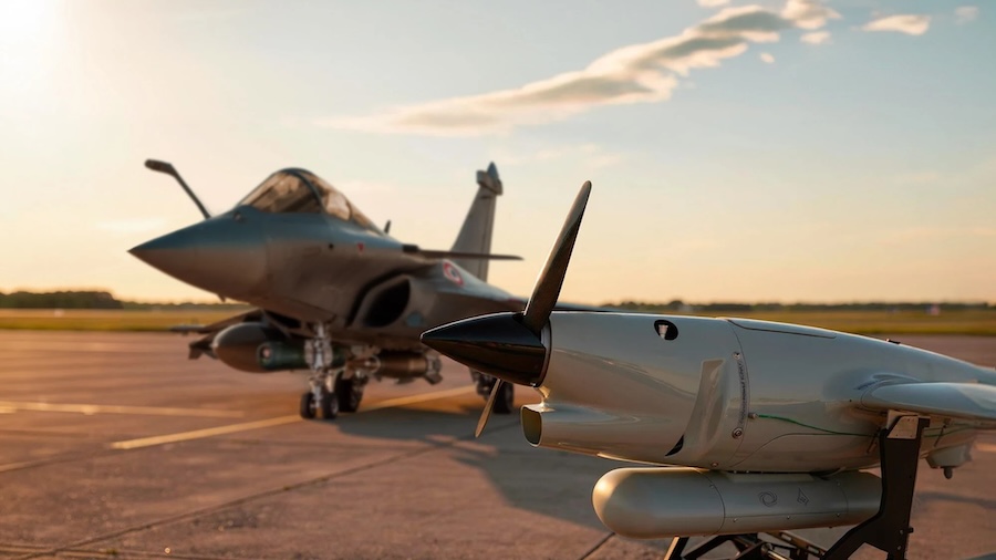 Dassault Aviation and Harmattan AI test NAMIB electronic-warfare payload in Rafale F4 drone-supported mission