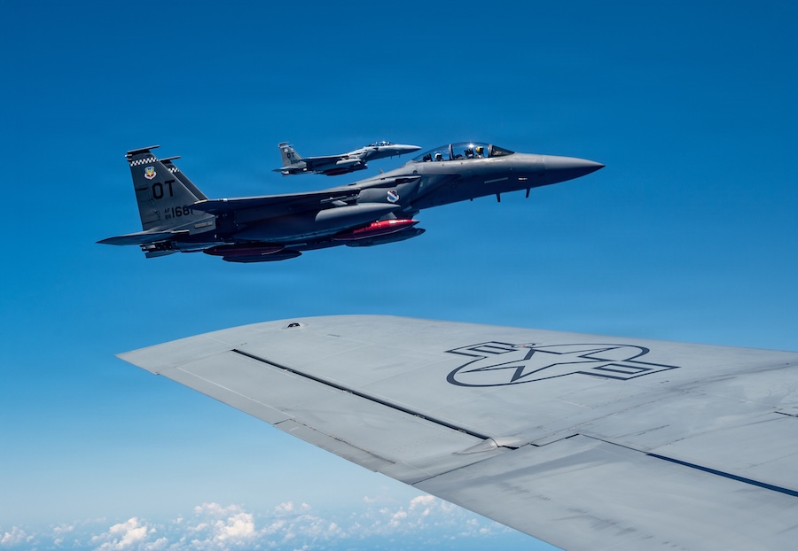 F-15EX Eagle II returns to Pacific as Kadena Airmen prepare for future fighter transition and train with MQ-28 Ghost Bat