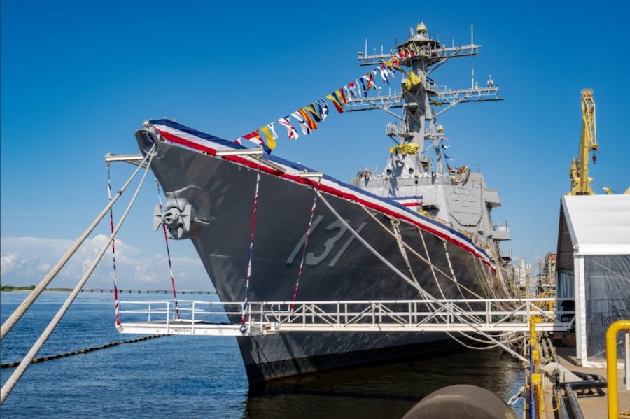 HII christens future USS George M. Neal as U.S. Navy adds another Flight III destroyer built for 21st-century threats