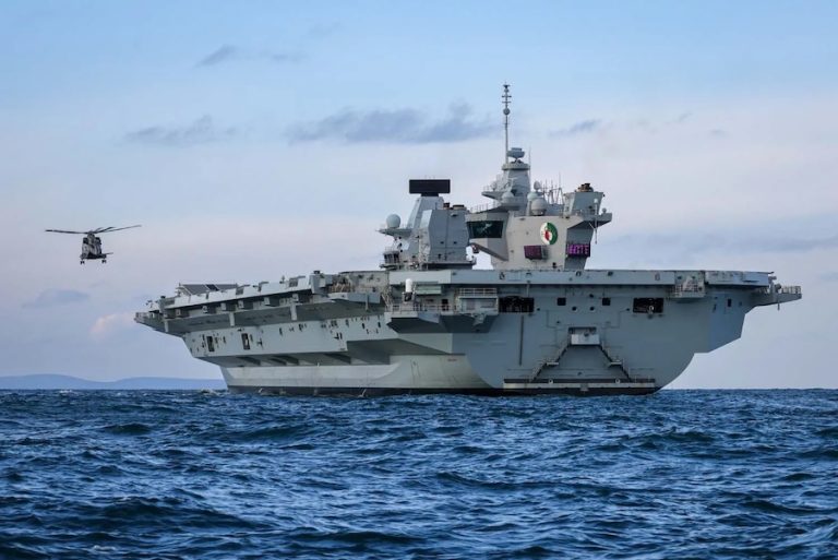 The Royal Navy has taken charge of NATO’s leading high-readiness maritime force, with aircraft carrier HMS Queen Elizabeth serving as its flagship. The NATO flag was raised aboard the carrier during a ceremony at Portsmouth Naval Base.
