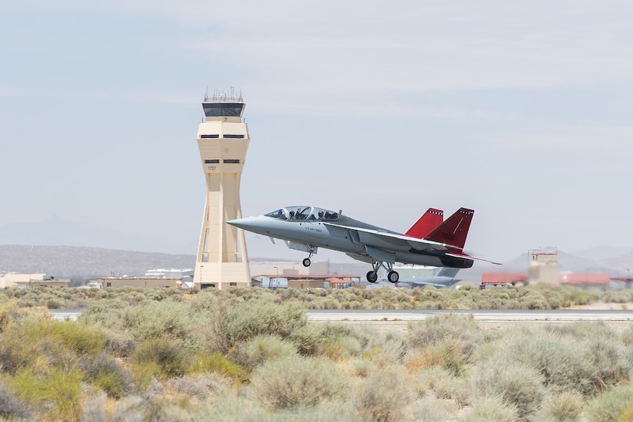 U.S. Air Force starts integrated T-7A Red Hawk flight testing at Edwards Air Force Base to speed combat pilot training