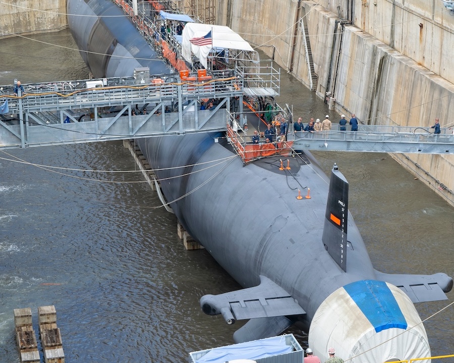 USS Illinois undocks at Pearl Harbor Naval Shipyard as Virginia-class submarine advances toward return to operational fleet