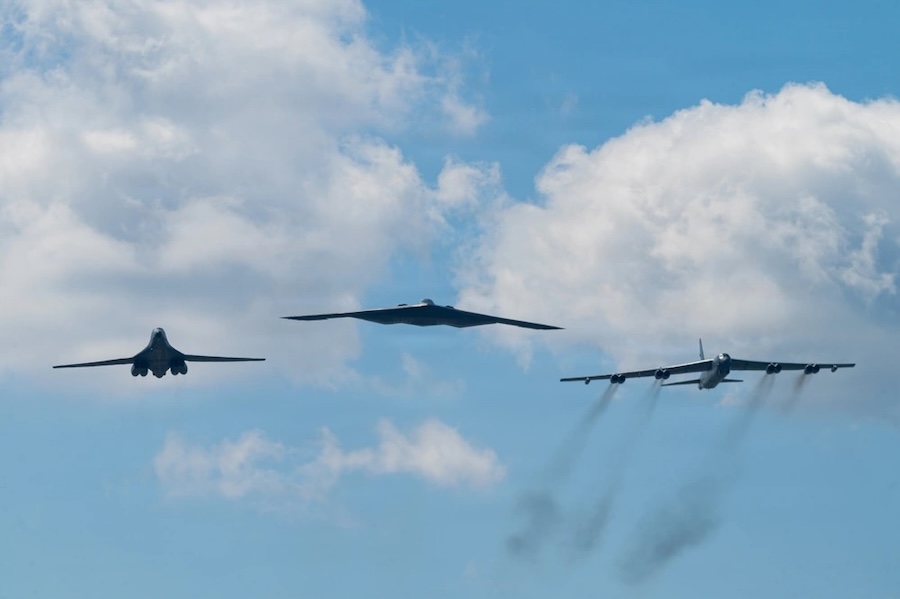 The B-2 Spirit, a central part of the U.S. Air Force’s conventional and strategic strike force, flew over Washington, D.C., on August 22 during the Freedom 250 Grand Prix. The stealth bomber joined F-35A, F-35B and F-22 fighters above the National Mall in a display marking America’s 250th birthday.