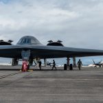 A U.S. Air Force F-22 Raptor conducted integrated operations with two B-2 Spirit stealth bombers over Hawaii in July, the latest exercise in a rotating Bomber Task Force deployment designed to keep American air power ready across the Pacific.