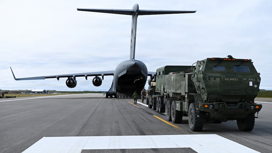 The Royal Canadian Air Force used a CC-177 Globemaster III to move a U.S. Army M142 HIMARS launcher, soldiers and support equipment into Alaska for Operation TUNDRA MERLIN. U.S. Northern Command said the mission demonstrated how Canadian and American forces can rapidly deploy, sustain and recover combat capabilities across the Arctic.