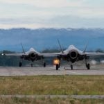 U.S. Air Force F-35A Lightning II fighters hunted down and destroyed a simulated cruise missile battery over Alaska, then passed the target's coordinates to an Army rocket unit on the ground — a sequence that compressed what officials call the modern kill chain into a single training exercise.