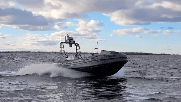 HII’s Watcher autonomous surface vessel has completed the U.S. Defense Innovation Unit’s PRIME prototype project, clearing a key government test for a potential move into production. The vessel is based on HII’s ROMULUS-25 and was developed to address a Department of the Navy requirement for autonomous small surface interceptors.