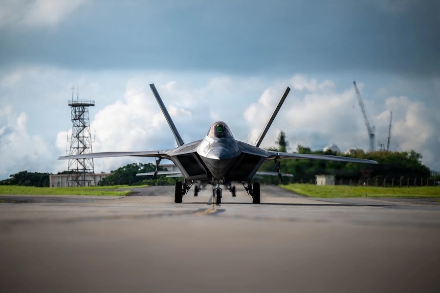 U.S. Air Force F-22 Raptors test rapid combat deployment at Kadena Air Base during major Indo-Pacific readiness exercise