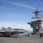 USS George Washington recorded its 200,000th fixed-wing aircraft recovery on Aug. 18 when Navy Lt. Steven Frazier landed an F-35C Lightning II in the Indian Ocean, the U.S. Department of War said. The milestone followed 34 years of continuous carrier operations and came after Frazier completed a routine mission in the U.S. 7th Fleet area.